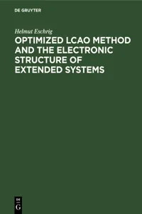 Optimized LCAO Method and the Electronic Structure of Extended Systems_cover