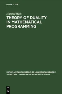 Theory of Duality in Mathematical Programming_cover