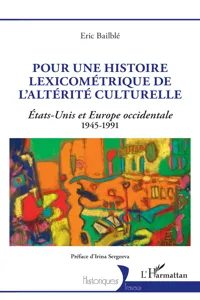 Pour une histoire lexicométrique de l'altérité culturelle_cover