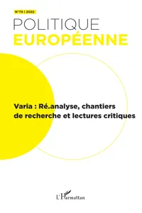 Varia : Ré.analyse, chantiers de recherche et lectures critiques_cover