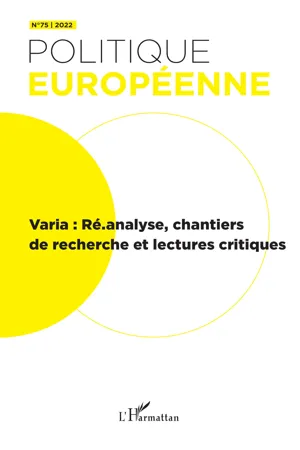 Varia : Ré.analyse, chantiers de recherche et lectures critiques