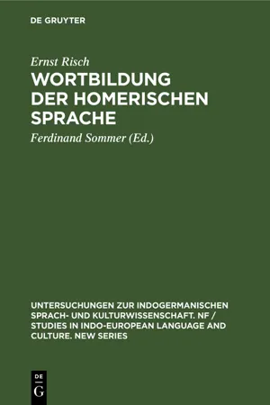 Wortbildung der homerischen Sprache