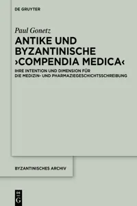 Antike und byzantinische ›Compendia Medica‹_cover