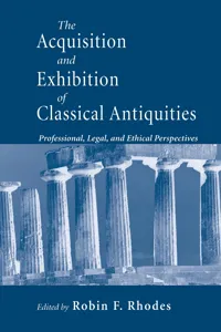 Acquisition and Exhibition of Classical Antiquities_cover