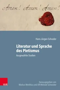 Literatur und Sprache des Pietismus_cover