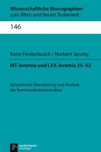 MT-Jeremia und LXX-Jeremia 25-52_cover