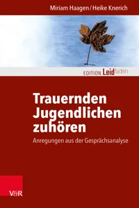 Trauernden Jugendlichen zuhören_cover