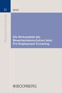 Die Wirksamkeit des Bewerberdatenschutzes beim Pre-Employment Screening_cover