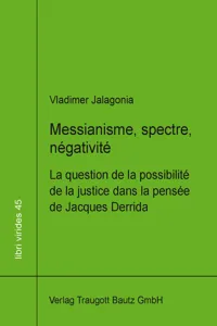 Messianisme, spectre, négativité_cover