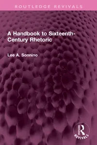 A Handbook to Sixteenth-Century Rhetoric_cover