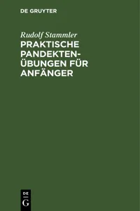 Praktische Pandektenübungen für Anfänger_cover