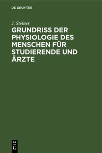 Grundriss der Physiologie des Menschen für Studierende und Ärzte_cover