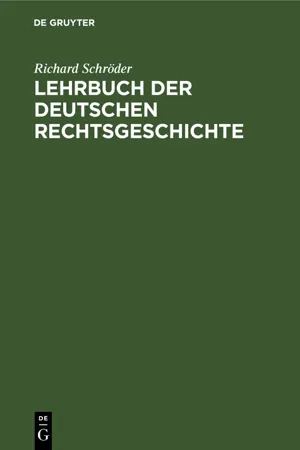 Lehrbuch der deutschen Rechtsgeschichte