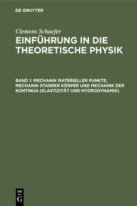 Mechanik materieller Punkte, Mechanik starrer Körper und Mechanik der Kontinua_cover