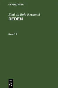 Emil du Bois-Reymond: Reden. Band 2_cover