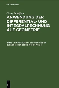 Einführung in die Theorie der Curven in der Ebene und im Raume_cover