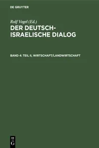 Teil II, Wirtschaft/Landwirtschaft_cover