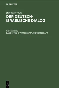 Teil II, Wirtschaft/Landwirtschaft_cover