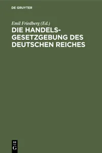 Die Handelsgesetzgebung des Deutschen Reiches_cover