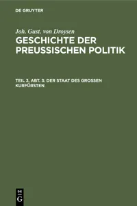 Der Staat des großen Kurfürsten_cover