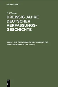 Die Gründung des Reichs und die Jahre der Arbeit_cover