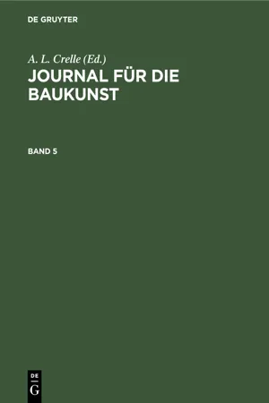 Journal für die Baukunst. Band 5