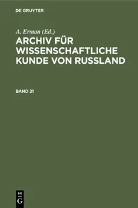 Archiv für wissenschaftliche Kunde von Russland. Band 21_cover