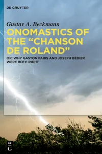 Onomastics of the "Chanson de Roland"_cover
