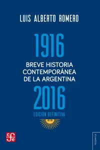 Breve historia contemporánea de la Argentina 1916-2016_cover