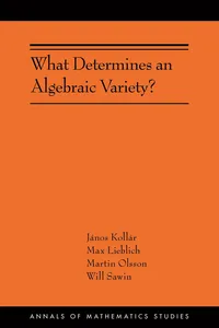 What Determines an Algebraic Variety?_cover