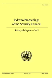 Index to Proceedings of the Security Council: Seventy-sixth Year, 2021_cover