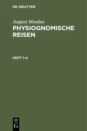 August Musäus: Physiognomische Reisen. Heft 1-4