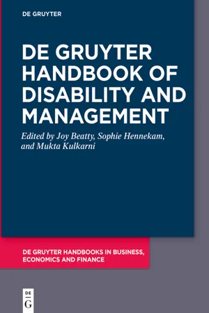 De Gruyter Handbook of Disability and Management