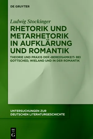 Rhetorik und Metarhetorik in Aufklärung und Romantik