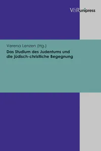 Das Studium des Judentums und die jüdisch-christliche Begegnung_cover