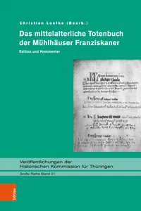 Das mittelalterliche Totenbuch der Mühlhäuser Franziskaner_cover