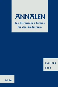 Annalen des Historischen Vereins für den Niederrhein 223_cover