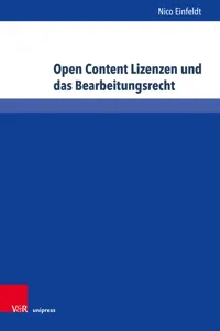 Open Content Lizenzen und das Bearbeitungsrecht_cover