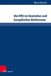 Die IFRS im Deutschen und Europäischen Rechtsraum_cover