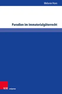 Parodien im Immaterialgüterrecht_cover