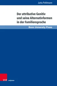 Der attributive Genitiv und seine Alternativformen in der Familiensprache_cover