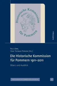 Die Historische Kommission für Pommern 1911–2011_cover