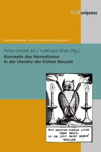 Konzepte des Hermetismus in der Literatur der Frühen Neuzeit_cover