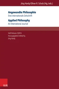 Angewandte Philosophie. Eine internationale Zeitschrift / Applied Philosophy. An International Journal_cover