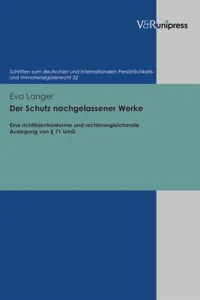 Schriften zum deutschen und internationalen Persönlichkeits- und Immaterialgüterrecht._cover