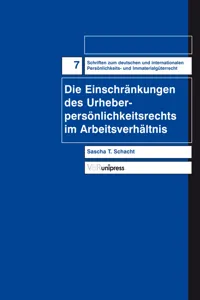 Schriften zum deutschen und internationalen Persönlichkeits- und Immaterialgüterrecht._cover