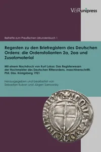 Beihefte zum Preußischen Urkundenbuch._cover