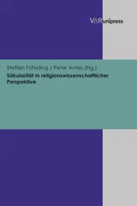 Säkularität in religionswissenschaftlicher Perspektive_cover