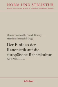 Der Einfluss der Kanonistik auf die europäische Rechtskultur_cover