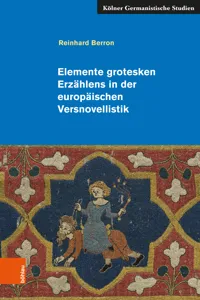 Elemente grotesken Erzählens in der europäischen Versnovellistik_cover